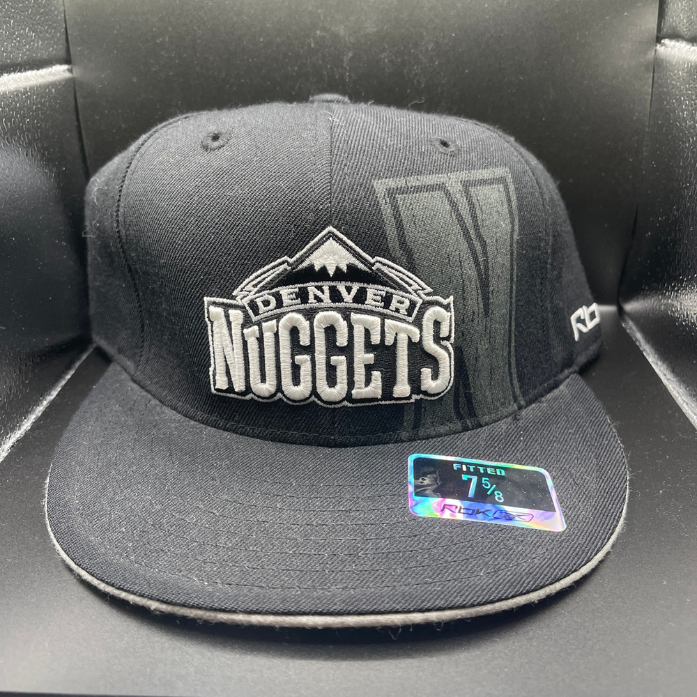 Men's Retro Reebok Denver Nuggets Fitted Hat Size 7 5/8